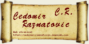 Čedomir Ražnatović vizit kartica